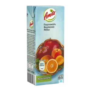 Amita Πορτοκάλι,Μήλο, Βερίκοκο 250ml